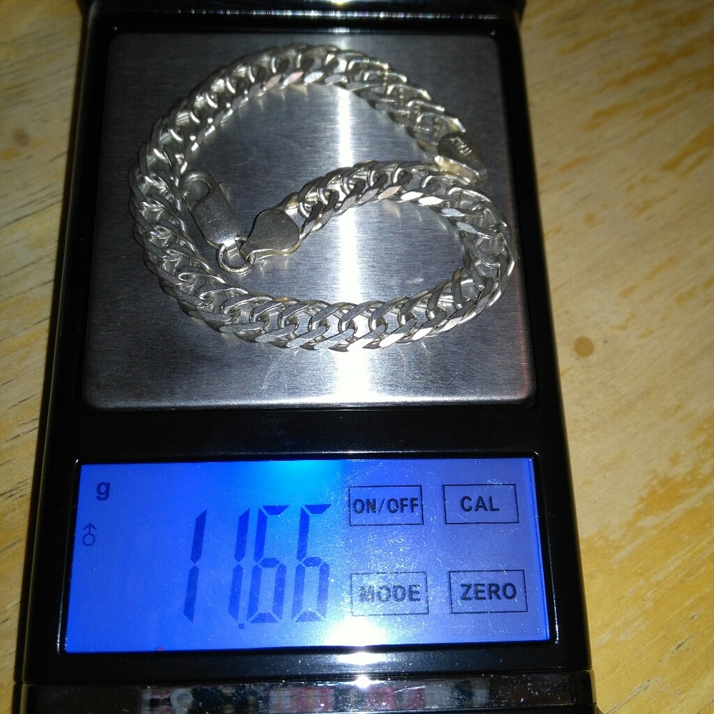 Italian Solid Sterling Silver Bracelet - image 5